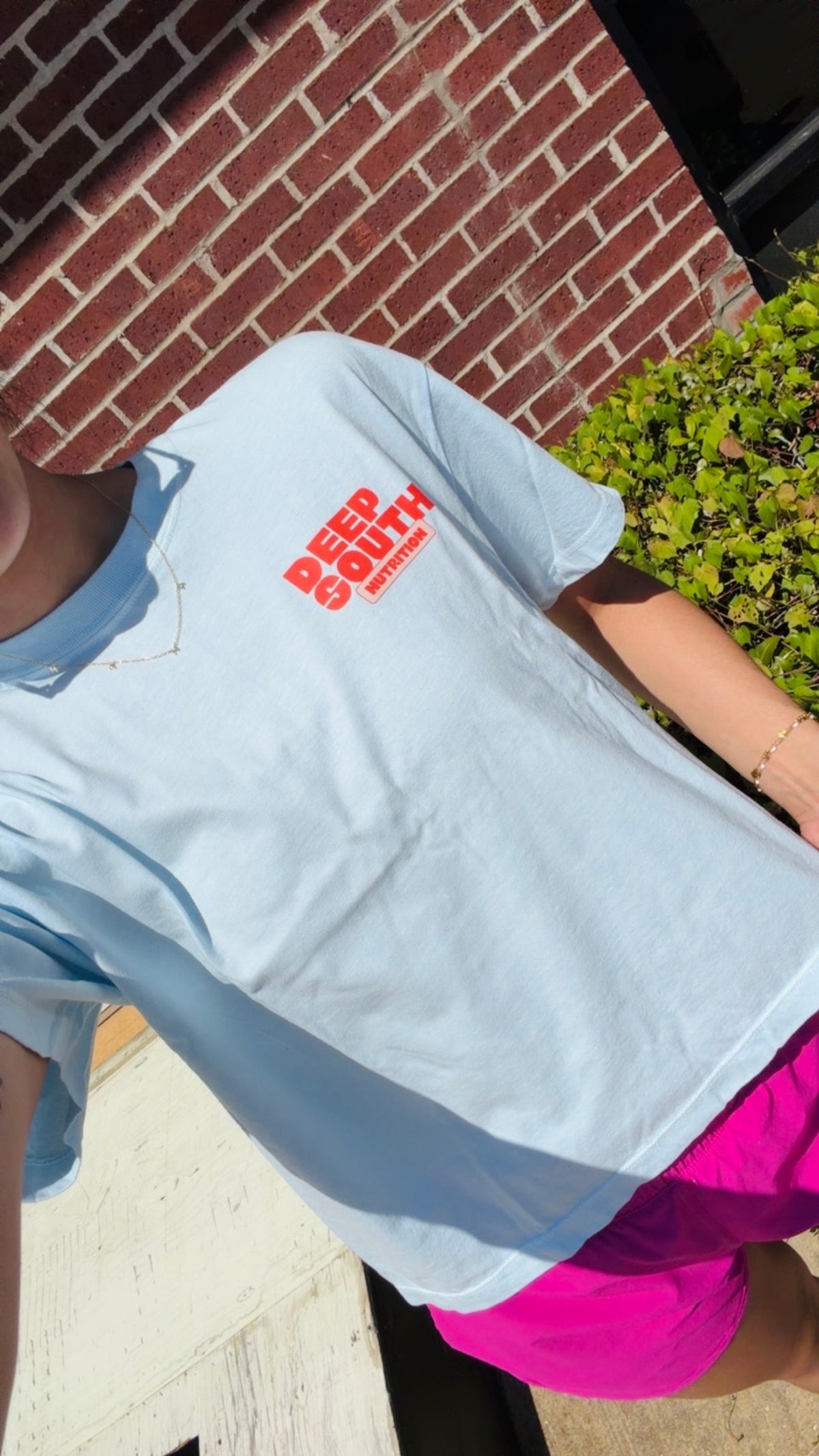 Light Blue Cropped T Shirt